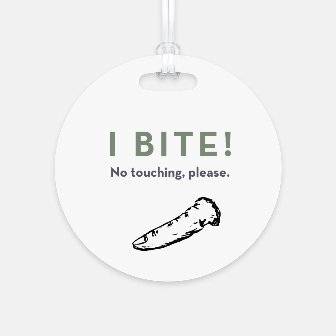 I Bite No Touching Please Finger tag